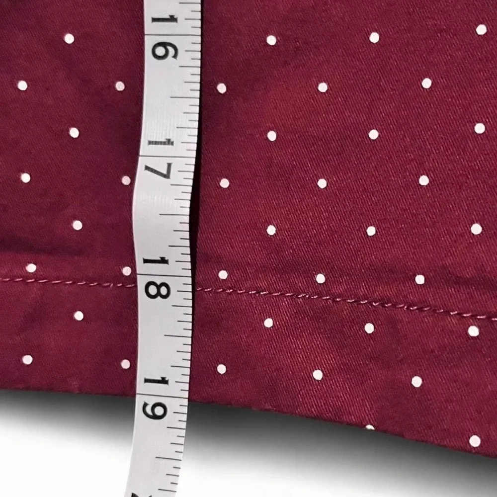 Cactus Men’s Maroon Polka Dot Shorts Size 30 – Casual Preppy Printed Shorts